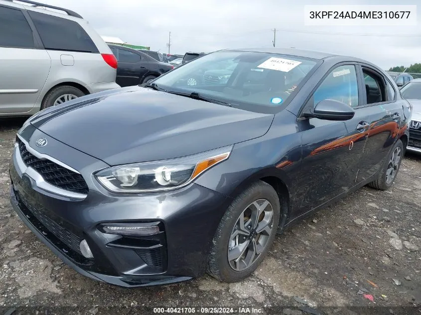 2021 Kia Forte Lxs VIN: 3KPF24AD4ME310677 Lot: 40421705