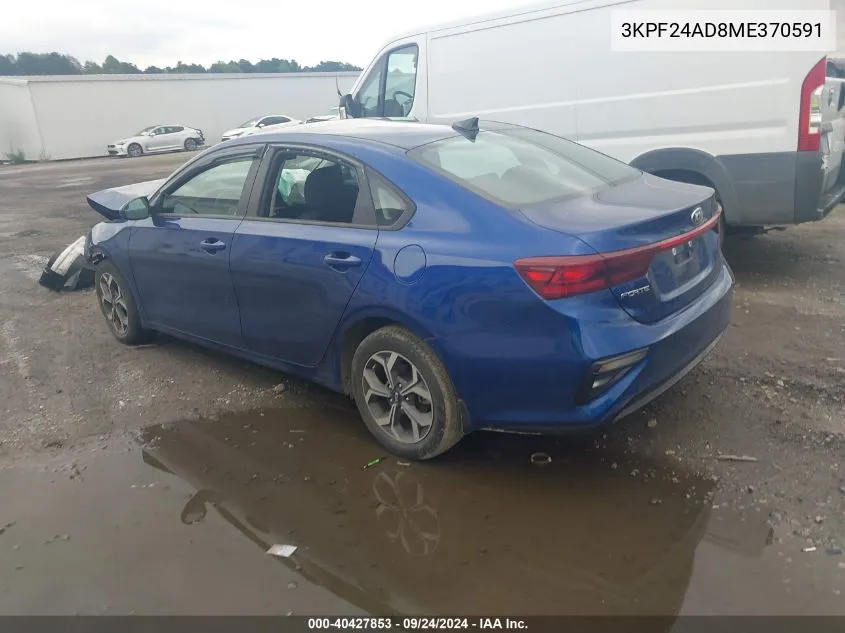 3KPF24AD8ME370591 2021 Kia Forte Lxs