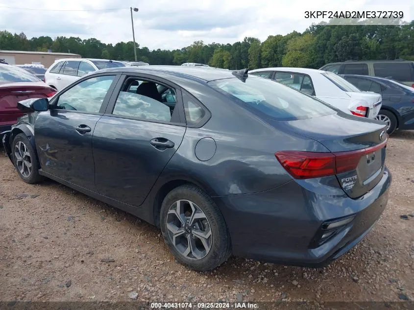 2021 Kia Forte Lxs VIN: 3KPF24AD2ME372739 Lot: 40431074