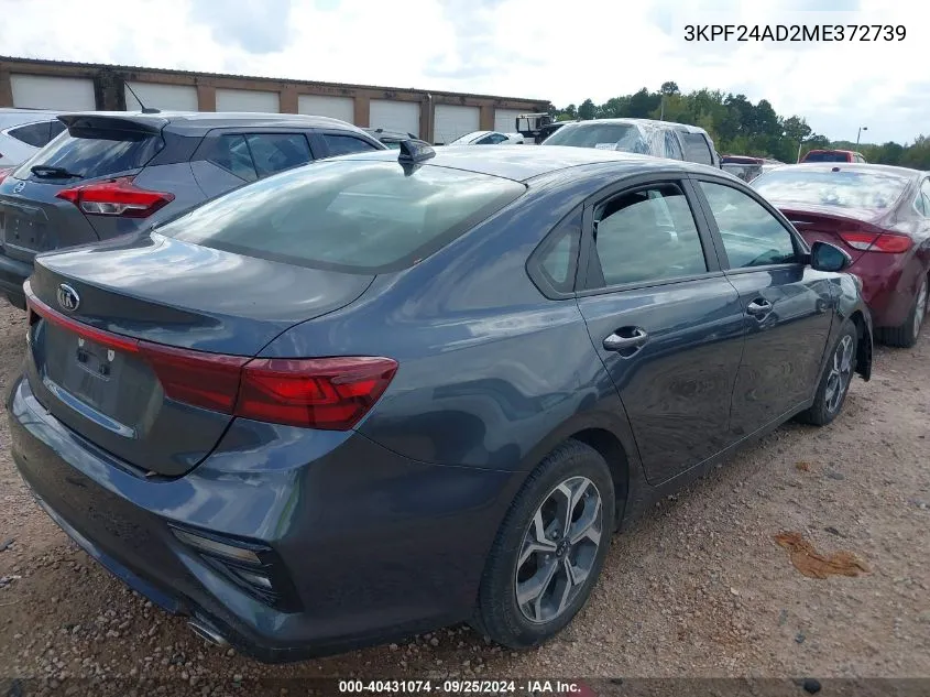 2021 Kia Forte Lxs VIN: 3KPF24AD2ME372739 Lot: 40431074