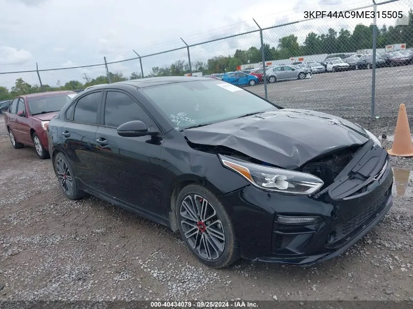 3KPF44AC9ME315505 2021 Kia Forte Gt Manual