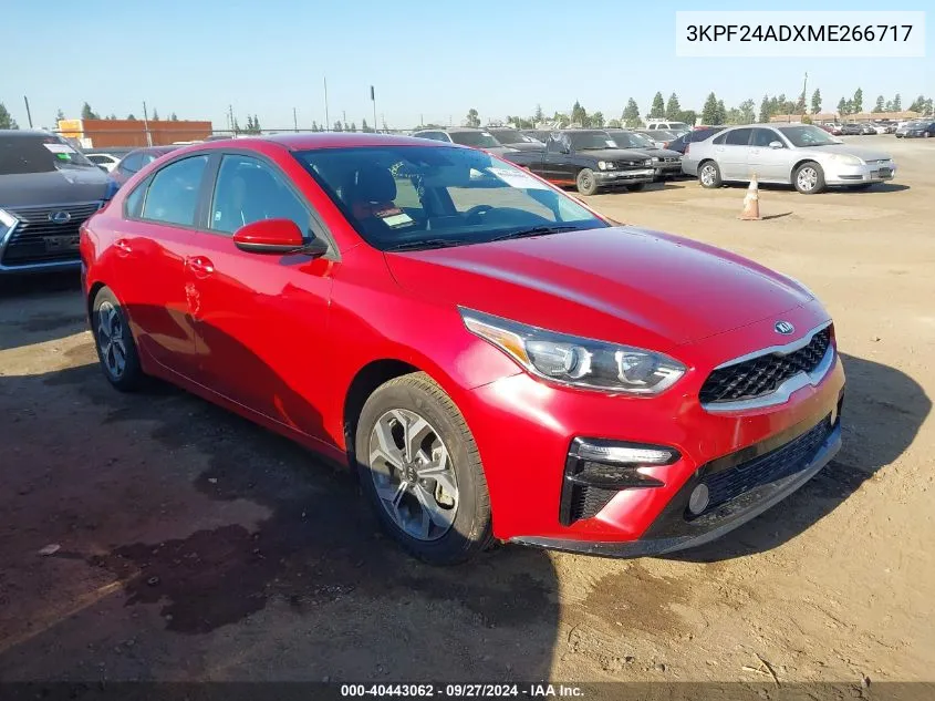 3KPF24ADXME266717 2021 Kia Forte Lxs