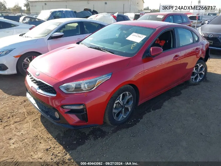 2021 Kia Forte Lxs VIN: 3KPF24ADXME266717 Lot: 40443062