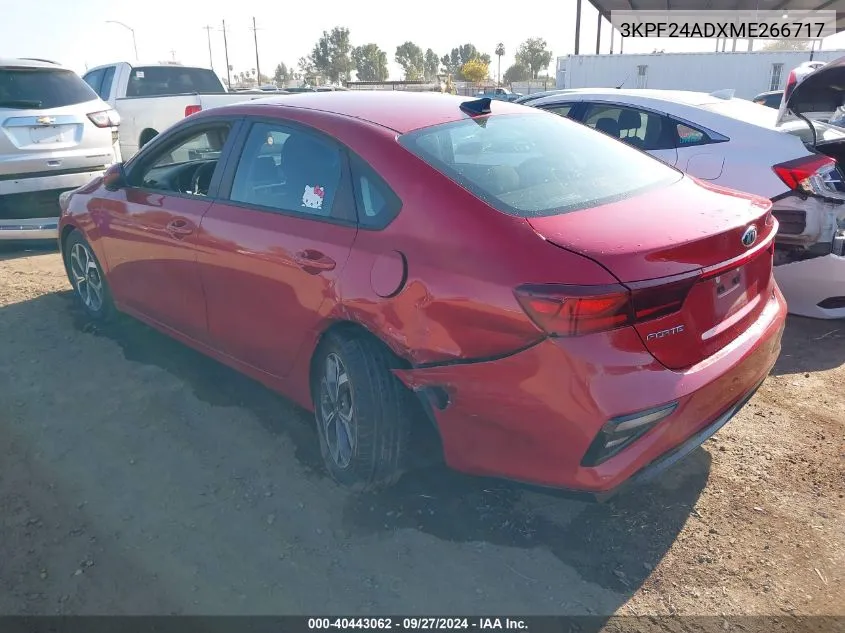 2021 Kia Forte Lxs VIN: 3KPF24ADXME266717 Lot: 40443062