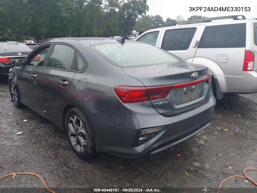 3KPF24AD4ME330153 2021 Kia Forte Lxs