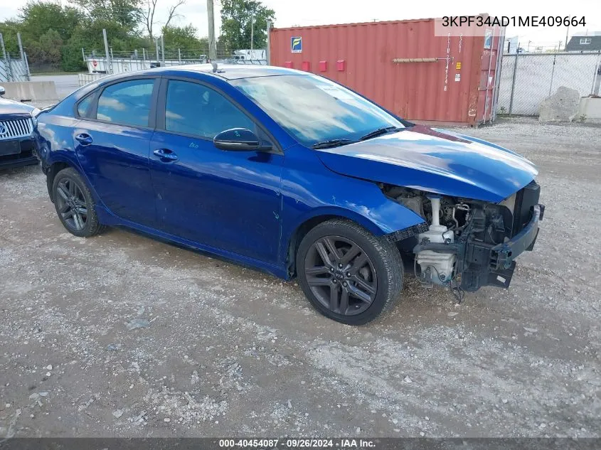 3KPF34AD1ME409664 2021 Kia Forte Gt-Line