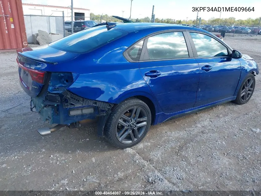 3KPF34AD1ME409664 2021 Kia Forte Gt-Line