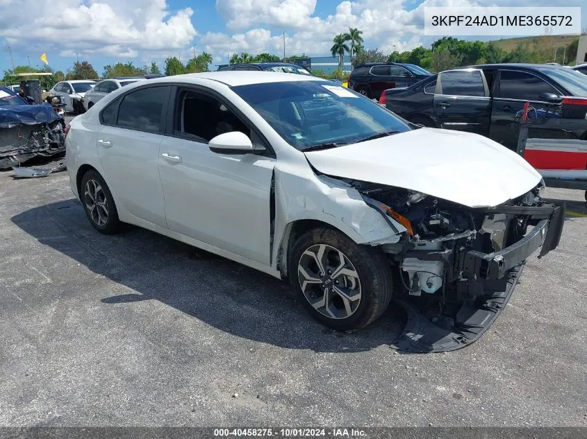 3KPF24AD1ME365572 2021 Kia Forte Lxs