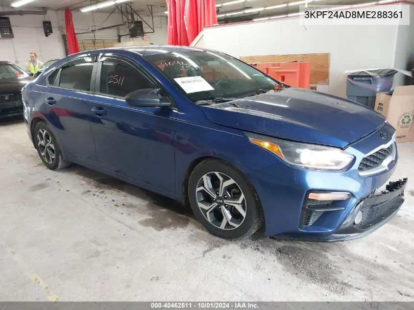 3KPF24AD8ME288361 2021 Kia Forte Lxs