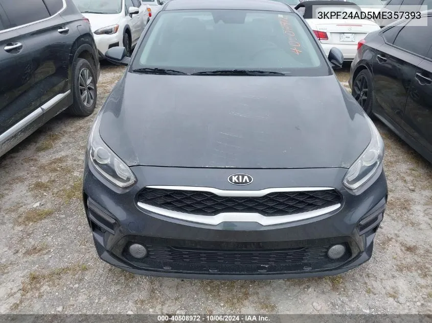 2021 Kia Forte Fe/Lxs VIN: 3KPF24AD5ME357393 Lot: 40508972