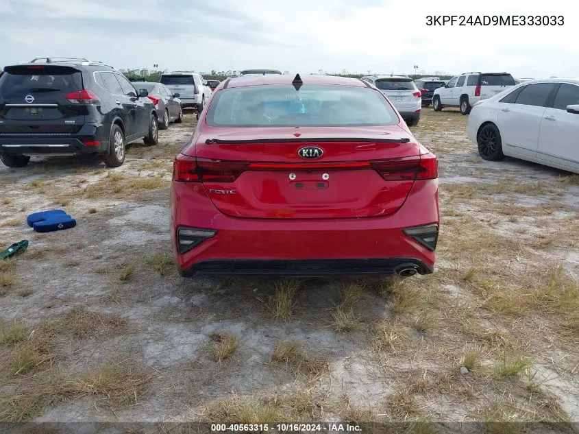 2021 Kia Forte Lxs VIN: 3KPF24AD9ME333033 Lot: 40563315