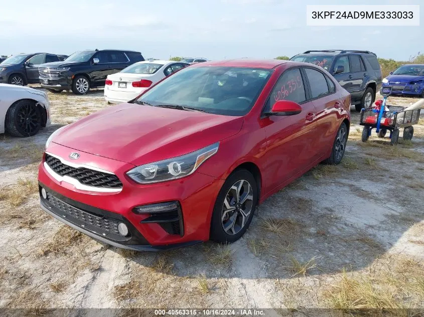 2021 Kia Forte Lxs VIN: 3KPF24AD9ME333033 Lot: 40563315