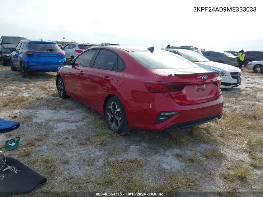 2021 Kia Forte Lxs VIN: 3KPF24AD9ME333033 Lot: 40563315