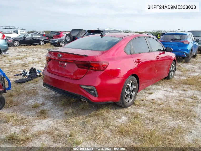 2021 Kia Forte Lxs VIN: 3KPF24AD9ME333033 Lot: 40563315