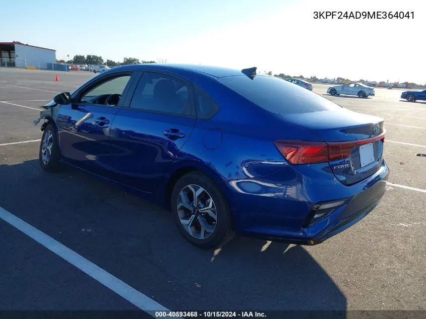 2021 Kia Forte Lxs VIN: 3KPF24AD9ME364041 Lot: 40593468