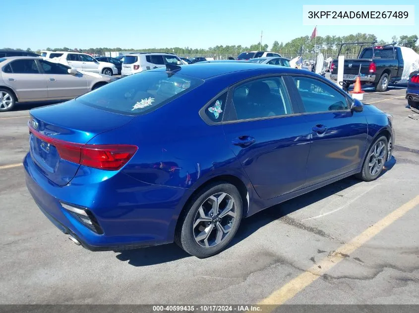 2021 Kia Forte Lxs VIN: 3KPF24AD6ME267489 Lot: 40599435