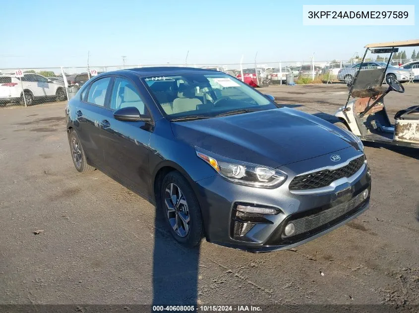 2021 Kia Forte Lxs VIN: 3KPF24AD6ME297589 Lot: 40608005