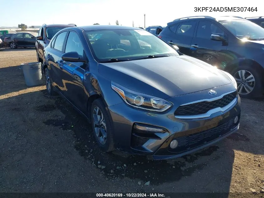 2021 Kia Forte Lxs VIN: 3KPF24AD5ME307464 Lot: 40620169