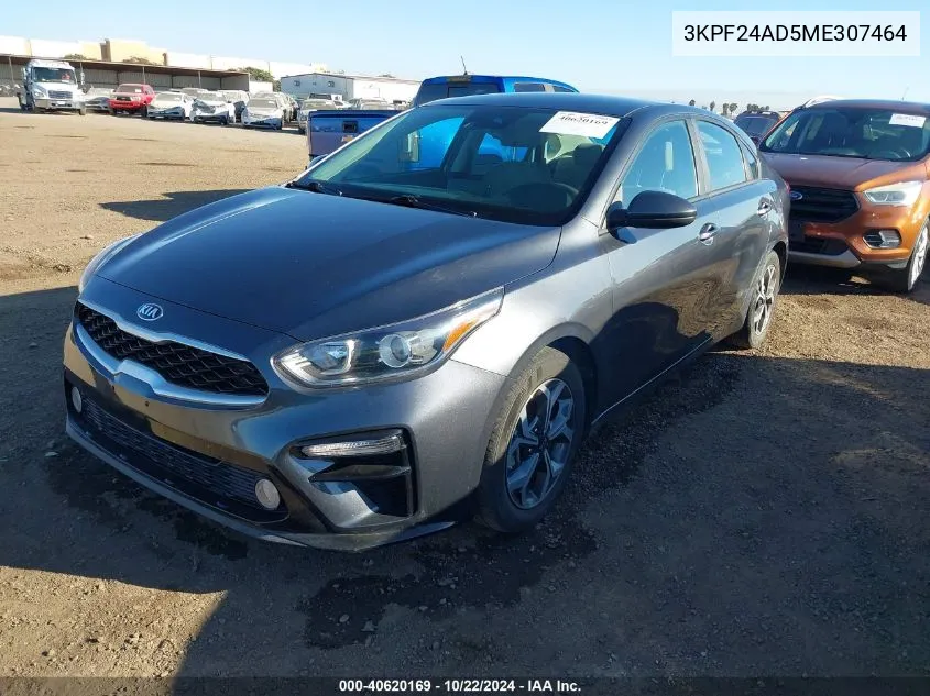 2021 Kia Forte Lxs VIN: 3KPF24AD5ME307464 Lot: 40620169