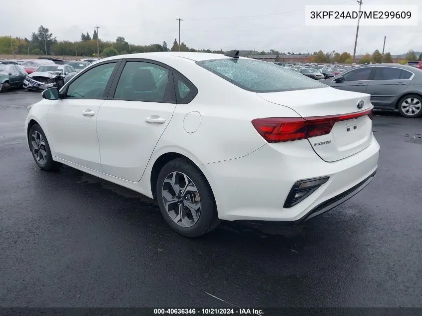 2021 Kia Forte Lxs VIN: 3KPF24AD7ME299609 Lot: 40636346