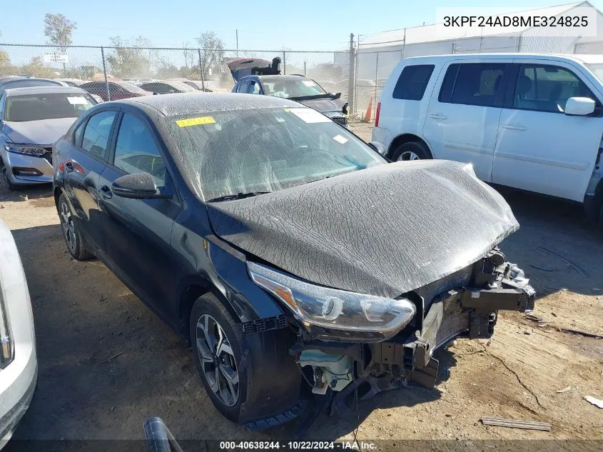 2021 Kia Forte Lxs VIN: 3KPF24AD8ME324825 Lot: 40638244