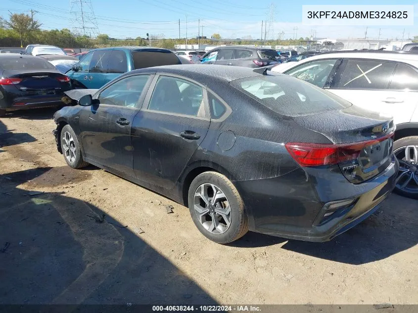 2021 Kia Forte Lxs VIN: 3KPF24AD8ME324825 Lot: 40638244