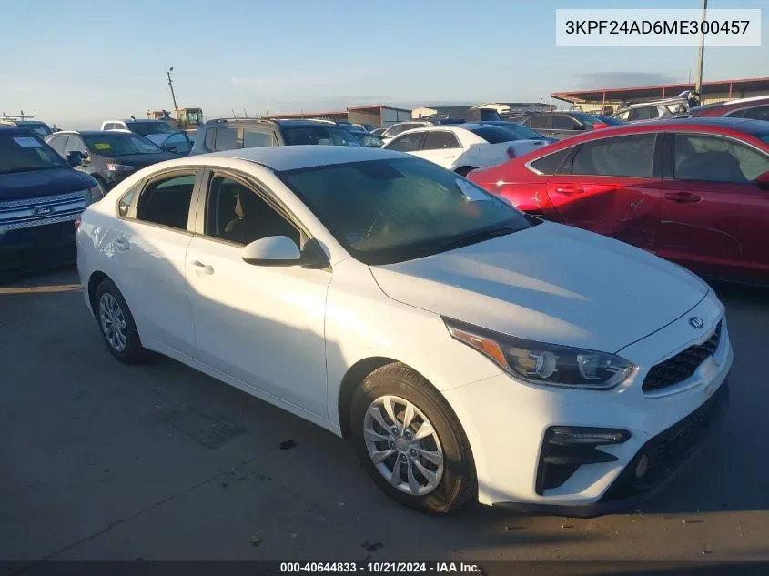 2021 Kia Forte Fe/Lxs VIN: 3KPF24AD6ME300457 Lot: 40644833