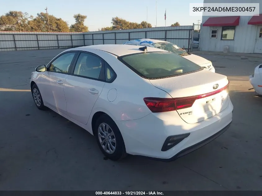 2021 Kia Forte Fe/Lxs VIN: 3KPF24AD6ME300457 Lot: 40644833