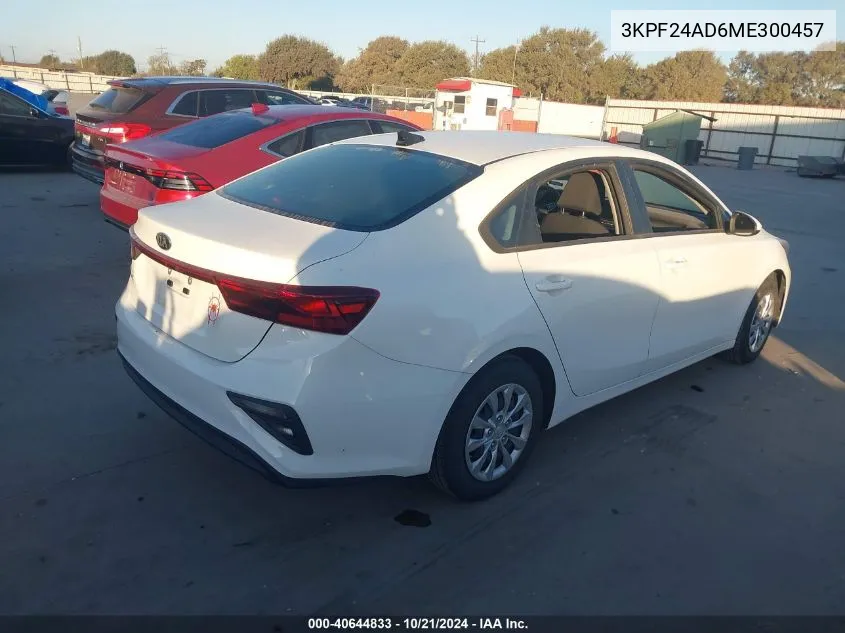 2021 Kia Forte Fe/Lxs VIN: 3KPF24AD6ME300457 Lot: 40644833