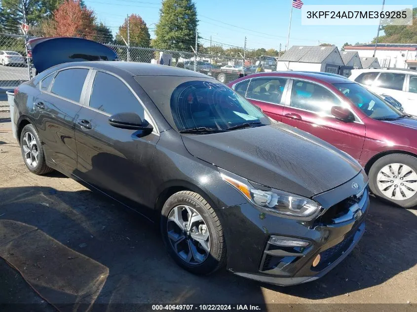 2021 Kia Forte Lxs VIN: 3KPF24AD7ME369285 Lot: 40649707