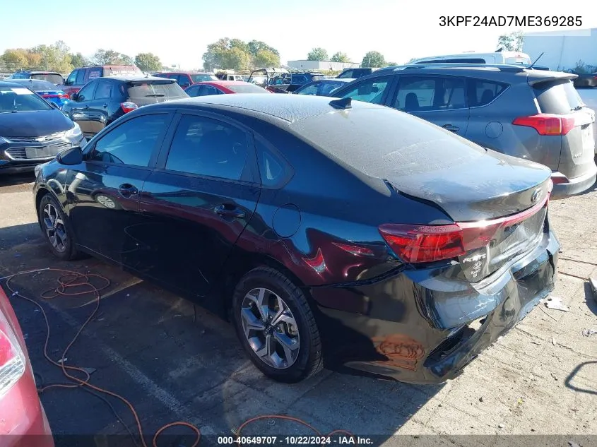 2021 Kia Forte Lxs VIN: 3KPF24AD7ME369285 Lot: 40649707