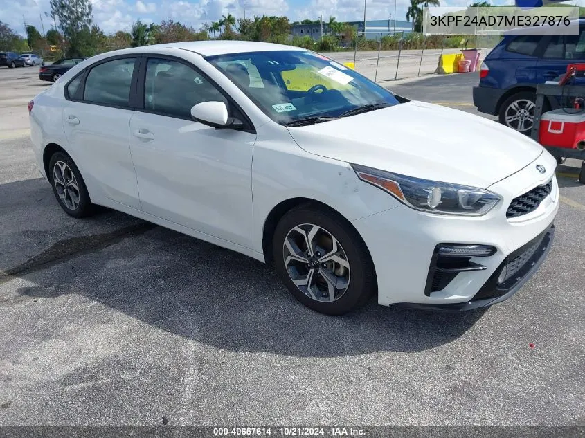 2021 Kia Forte Lxs VIN: 3KPF24AD7ME327876 Lot: 40657614