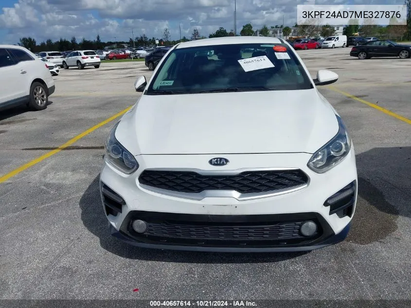 2021 Kia Forte Lxs VIN: 3KPF24AD7ME327876 Lot: 40657614