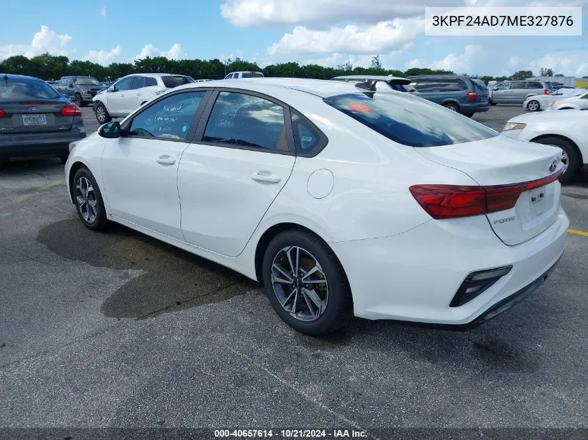 2021 Kia Forte Lxs VIN: 3KPF24AD7ME327876 Lot: 40657614