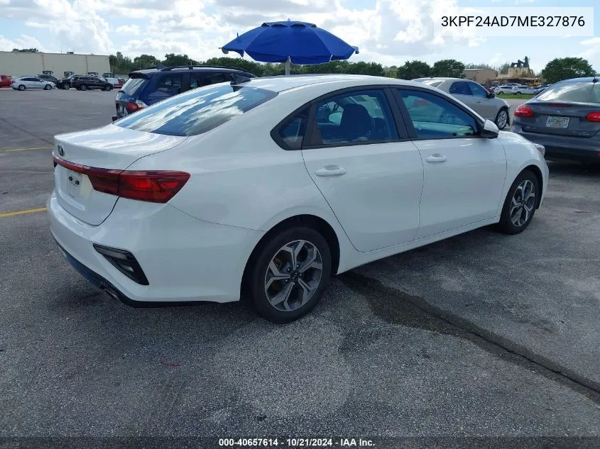 2021 Kia Forte Lxs VIN: 3KPF24AD7ME327876 Lot: 40657614