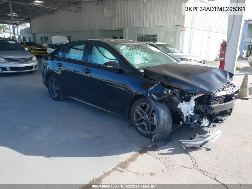 2021 Kia Forte Gt-Line VIN: 3KPF34AD1ME295391 Lot: 40660733