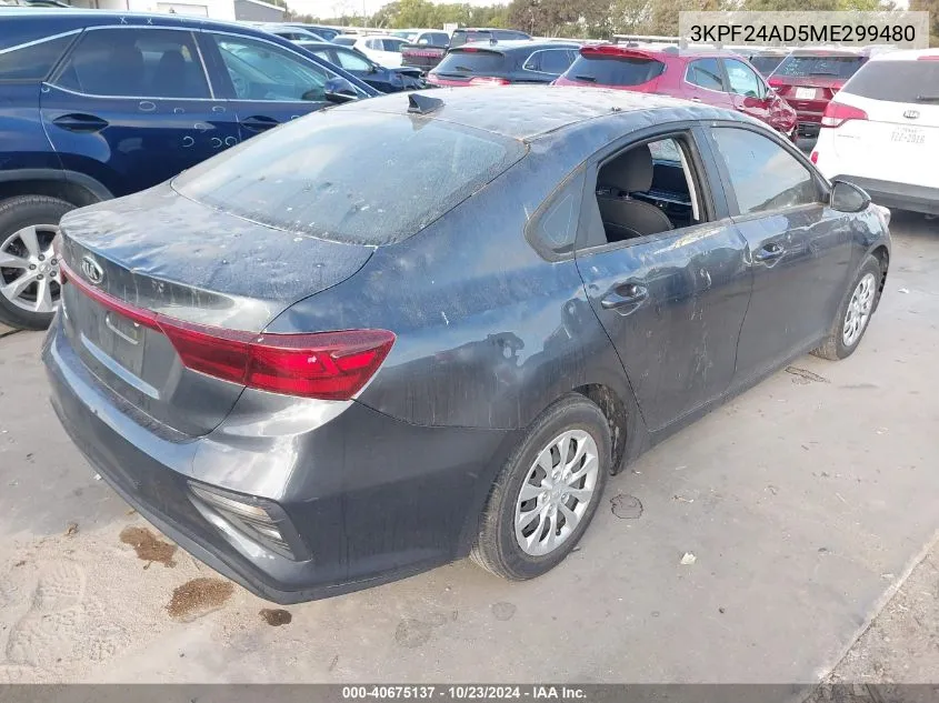 2021 Kia Forte Fe VIN: 3KPF24AD5ME299480 Lot: 40675137