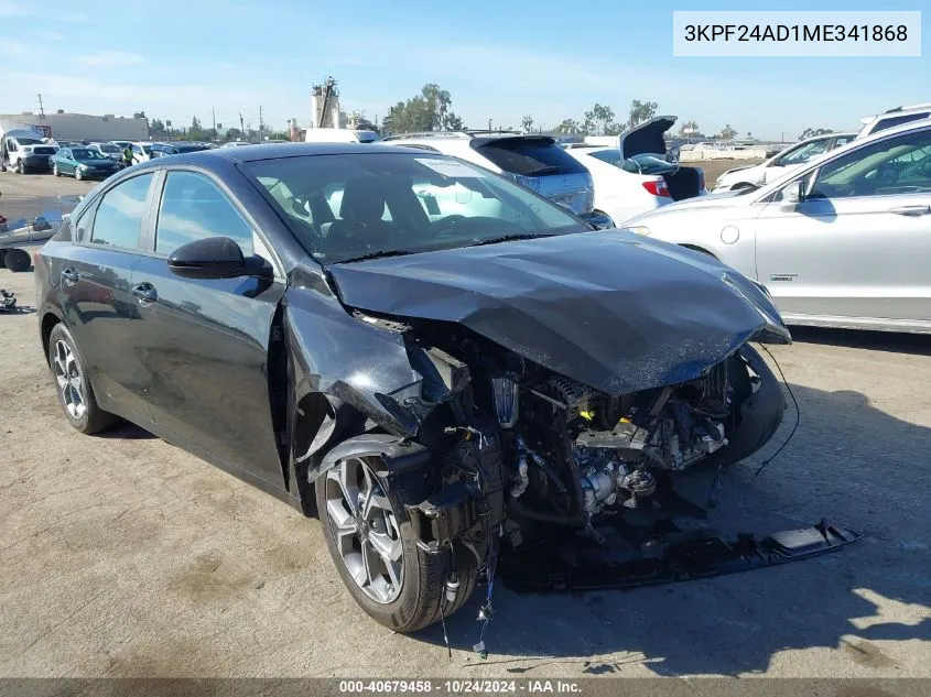 2021 Kia Forte Lxs VIN: 3KPF24AD1ME341868 Lot: 40679458