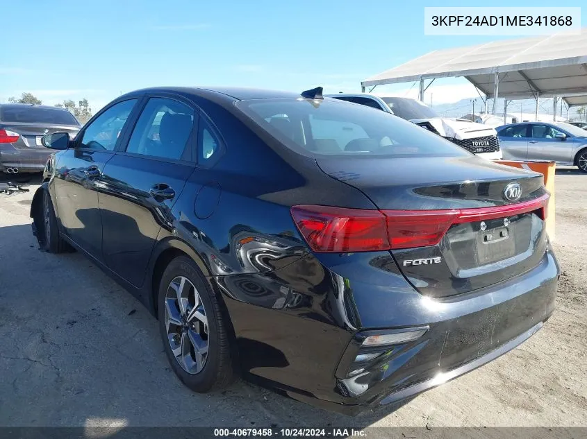 2021 Kia Forte Lxs VIN: 3KPF24AD1ME341868 Lot: 40679458