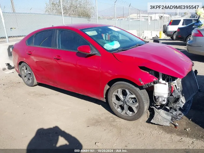 2021 Kia Forte Lxs VIN: 3KPF24AD9ME395547 Lot: 40691161