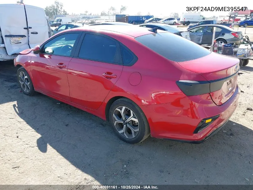 2021 Kia Forte Lxs VIN: 3KPF24AD9ME395547 Lot: 40691161