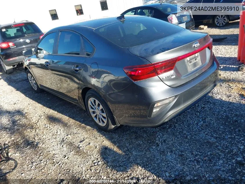 2021 Kia Forte Fe VIN: 3KPF24AD2ME395910 Lot: 40700744