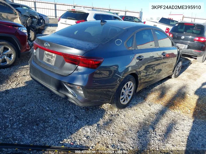 2021 Kia Forte Fe VIN: 3KPF24AD2ME395910 Lot: 40700744