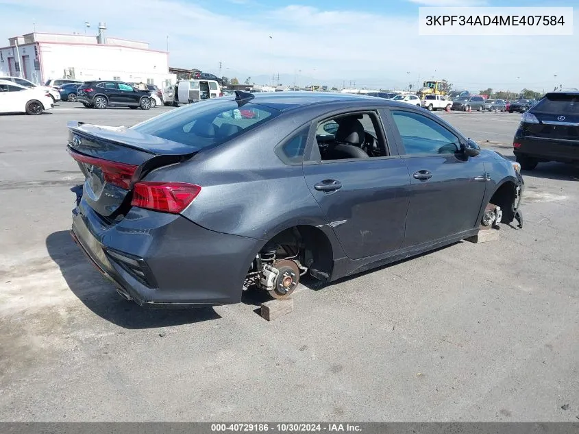 3KPF34AD4ME407584 2021 Kia Forte Gt-Line