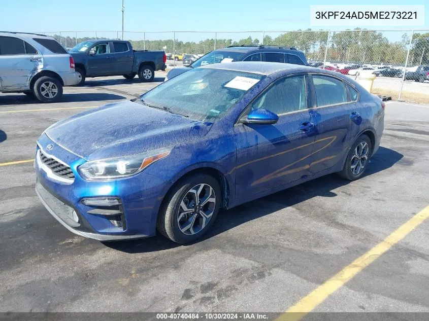 3KPF24AD5ME273221 2021 Kia Forte Fe/Lxs