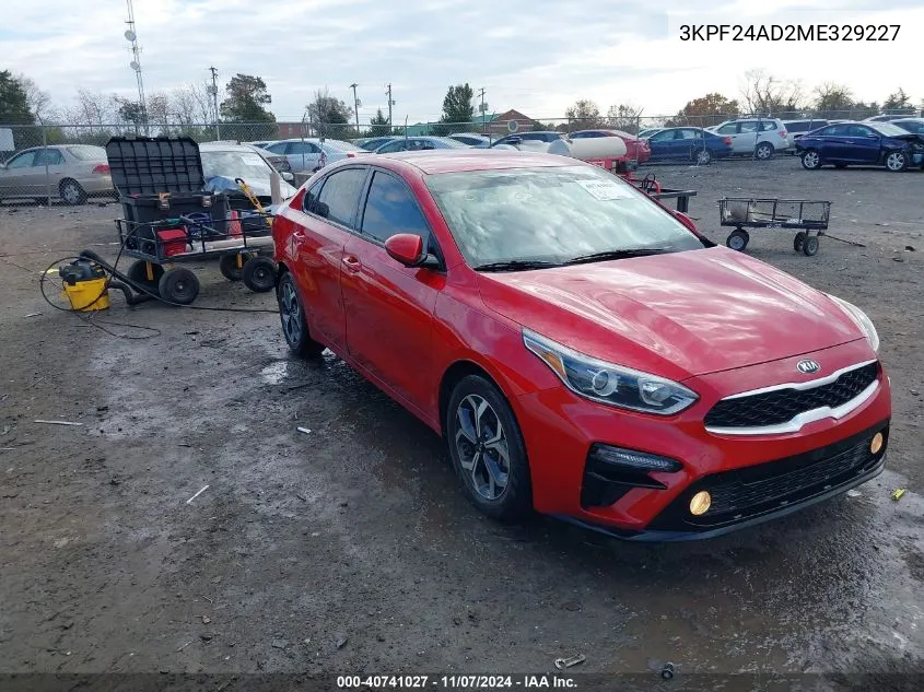 2021 Kia Forte Lxs VIN: 3KPF24AD2ME329227 Lot: 40741027