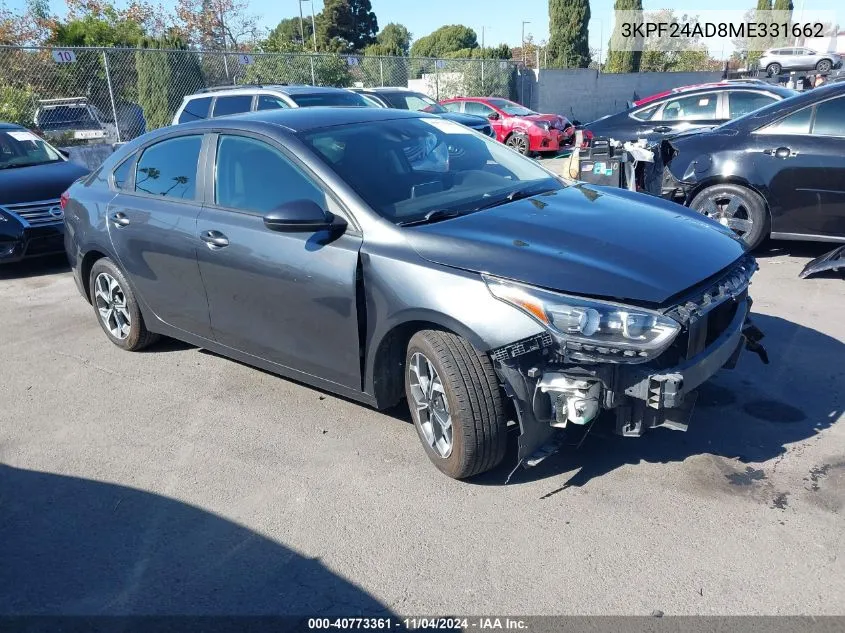 2021 Kia Forte Lxs VIN: 3KPF24AD8ME331662 Lot: 40773361