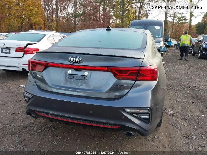 2021 Kia Forte Gt VIN: 3KPF44ACXME414186 Lot: 40788294