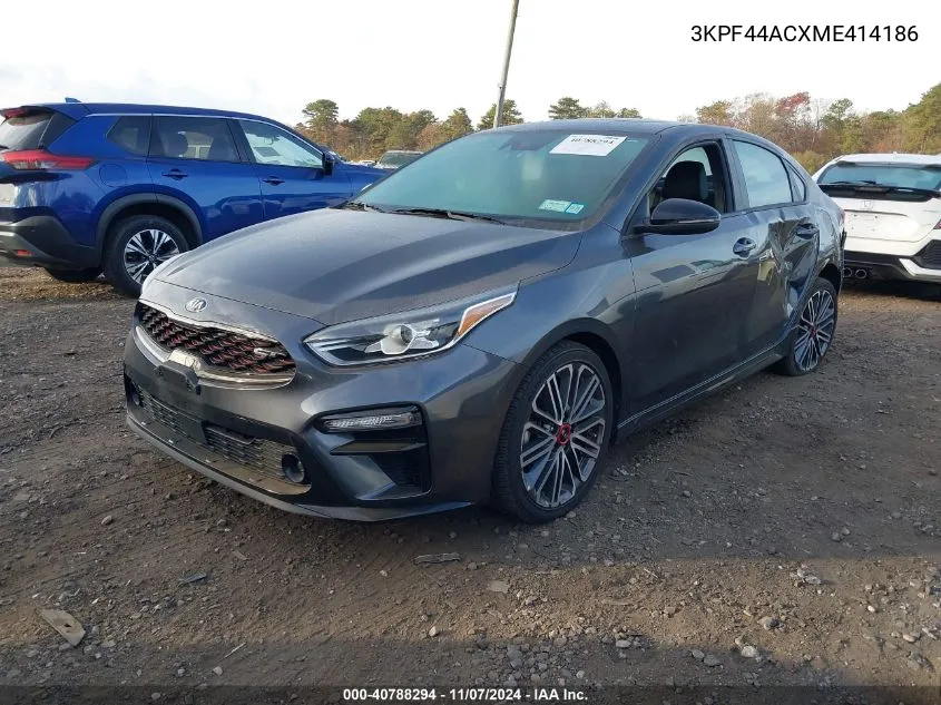 2021 Kia Forte Gt VIN: 3KPF44ACXME414186 Lot: 40788294