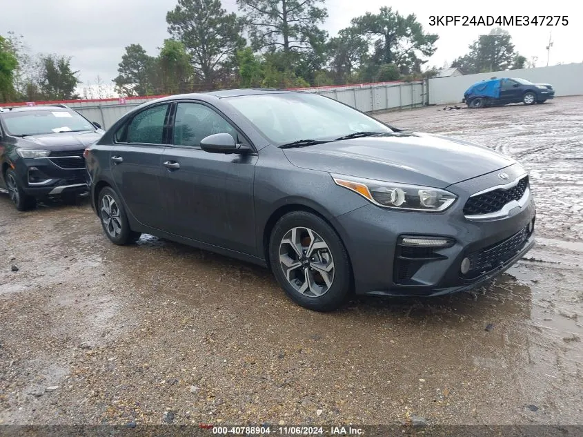 2021 Kia Forte Lxs VIN: 3KPF24AD4ME347275 Lot: 40788904